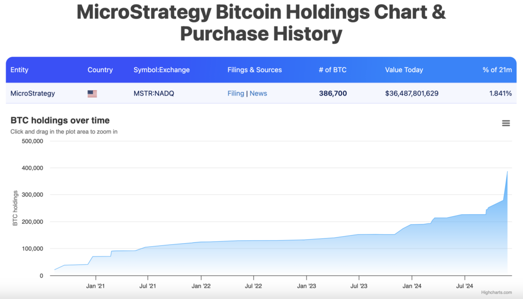 Microstrategy Bitcoin Holding