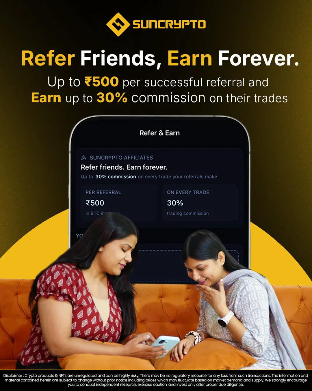 refer and earn on suncrypto