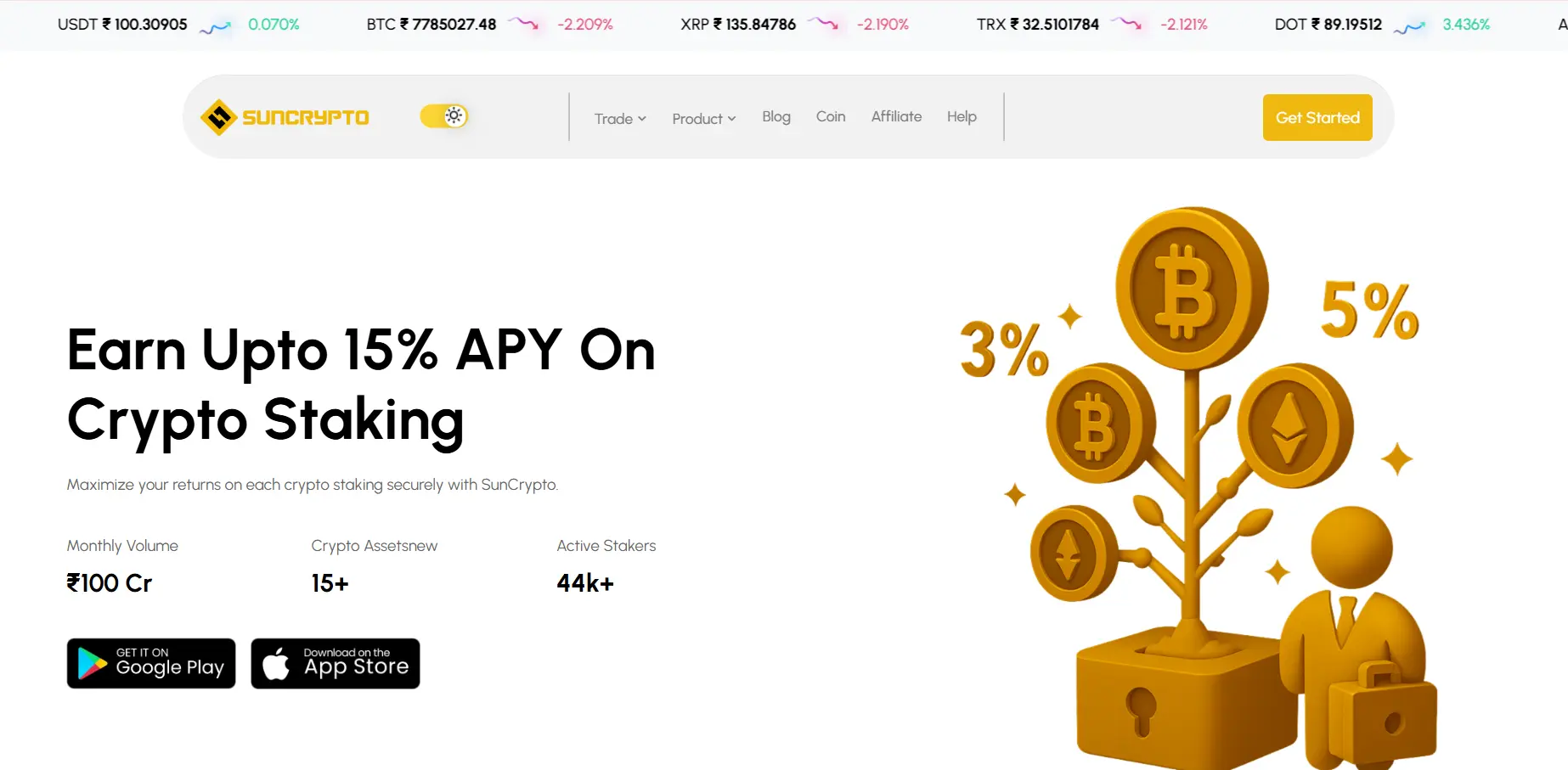 crypto staking in India
